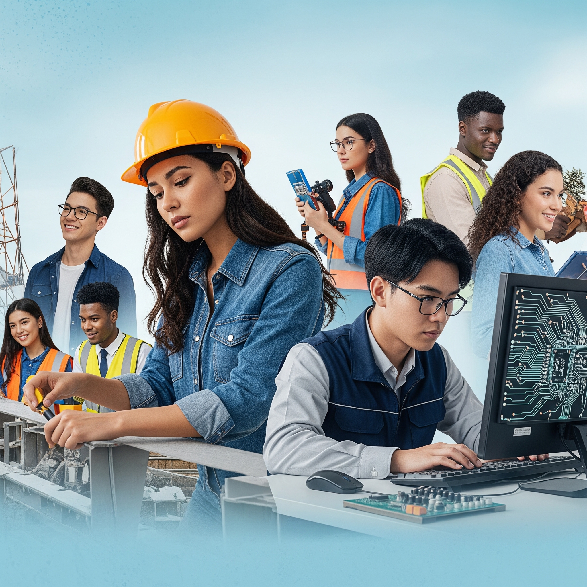 Jóvenes profesionales diversos en entornos técnicos - Nuestros Valores PRAXCV